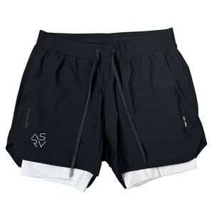 ASRV Tetra Lite 5" Liner Shorts DSG-0865 Size M Black Wings Running Gym Workout